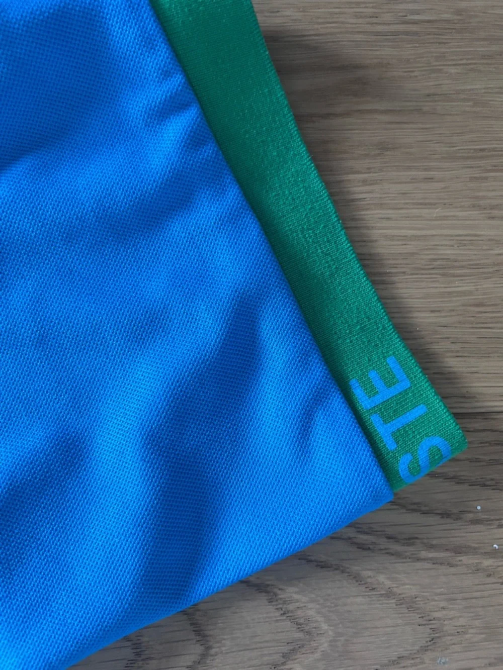 Lacoste Bright Blue Polo with Green Trim - Picture 5 of 9